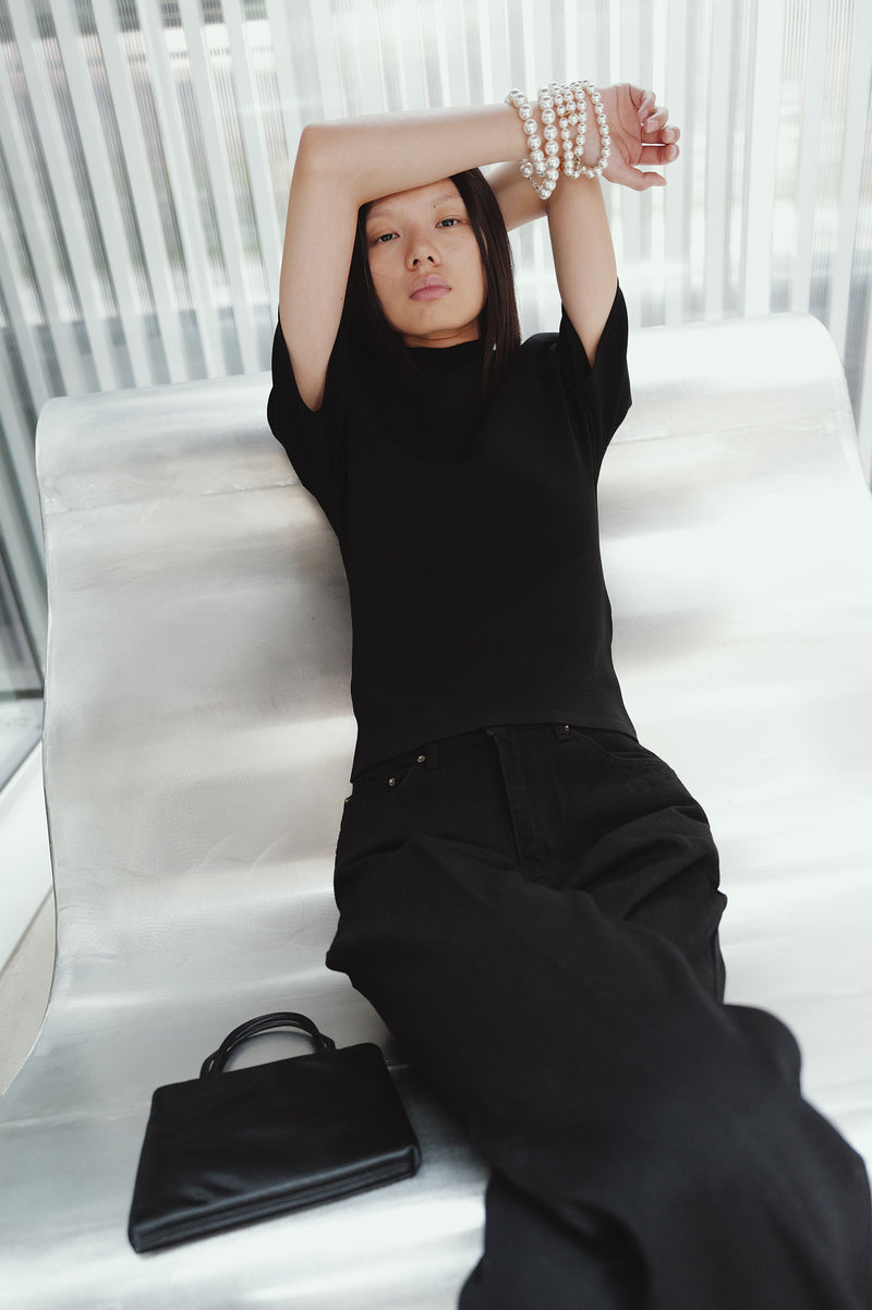 High-density short-sleeve knit