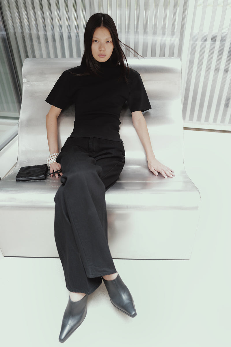 High-density short-sleeve knit