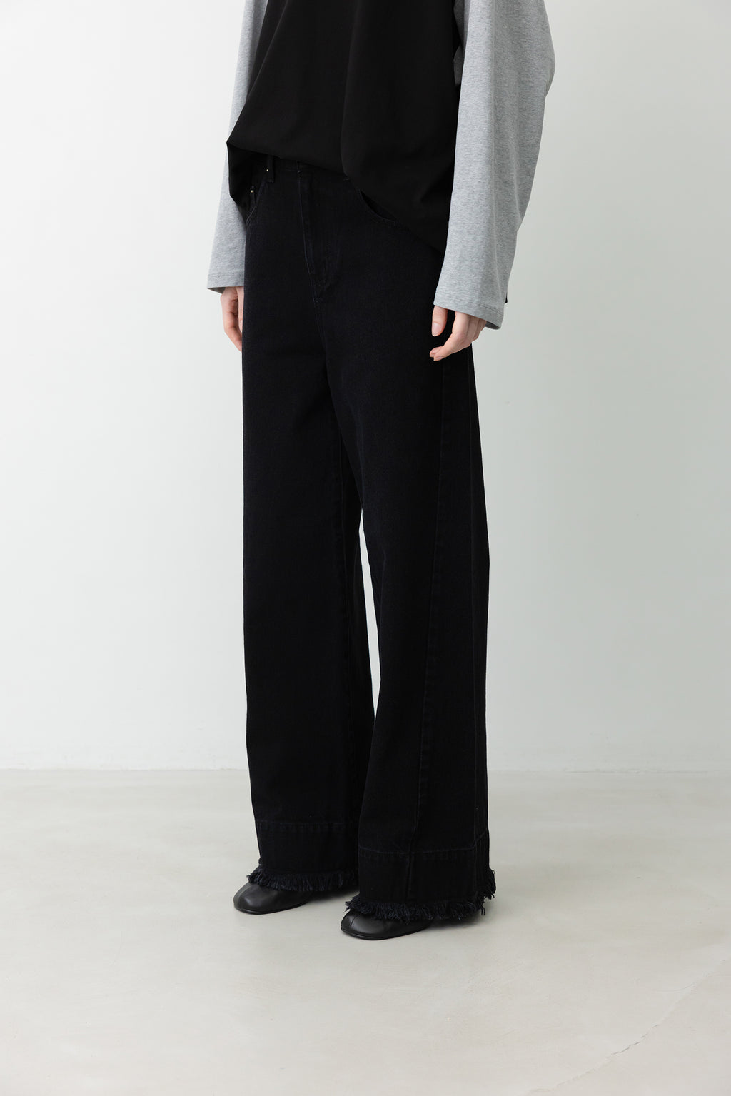 915 Fringe Denim Black