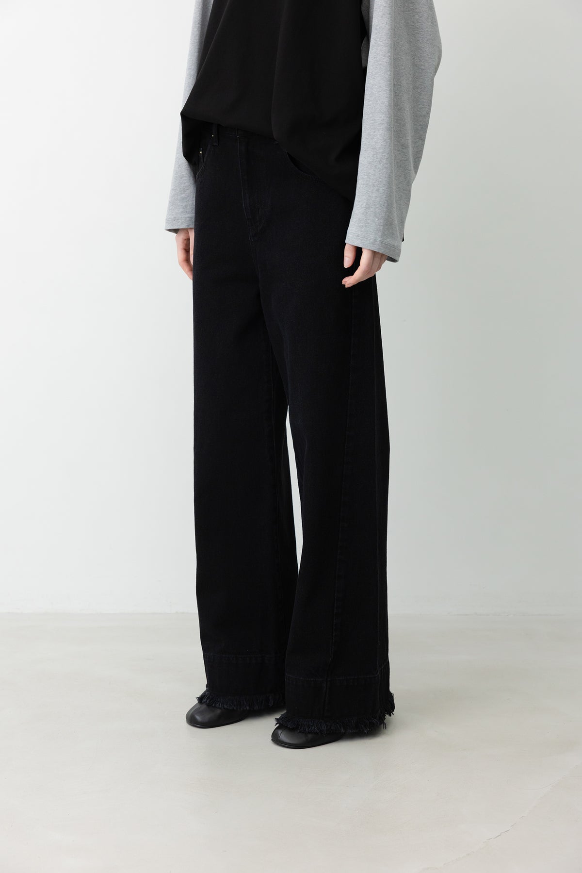 915 Fringe Denim Black