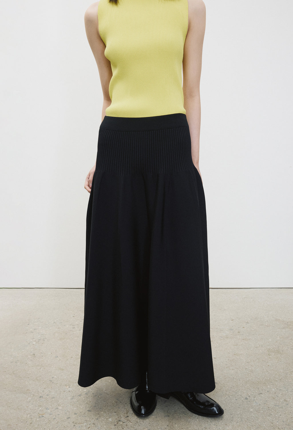 High-density Knit Top Yellow