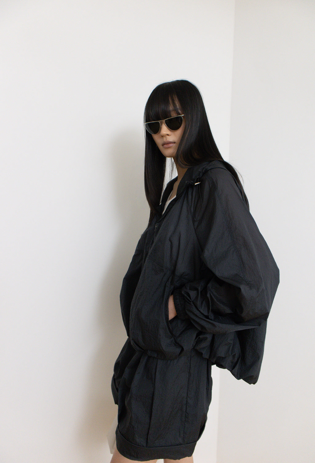Airy Nylon Jumper Charcoal