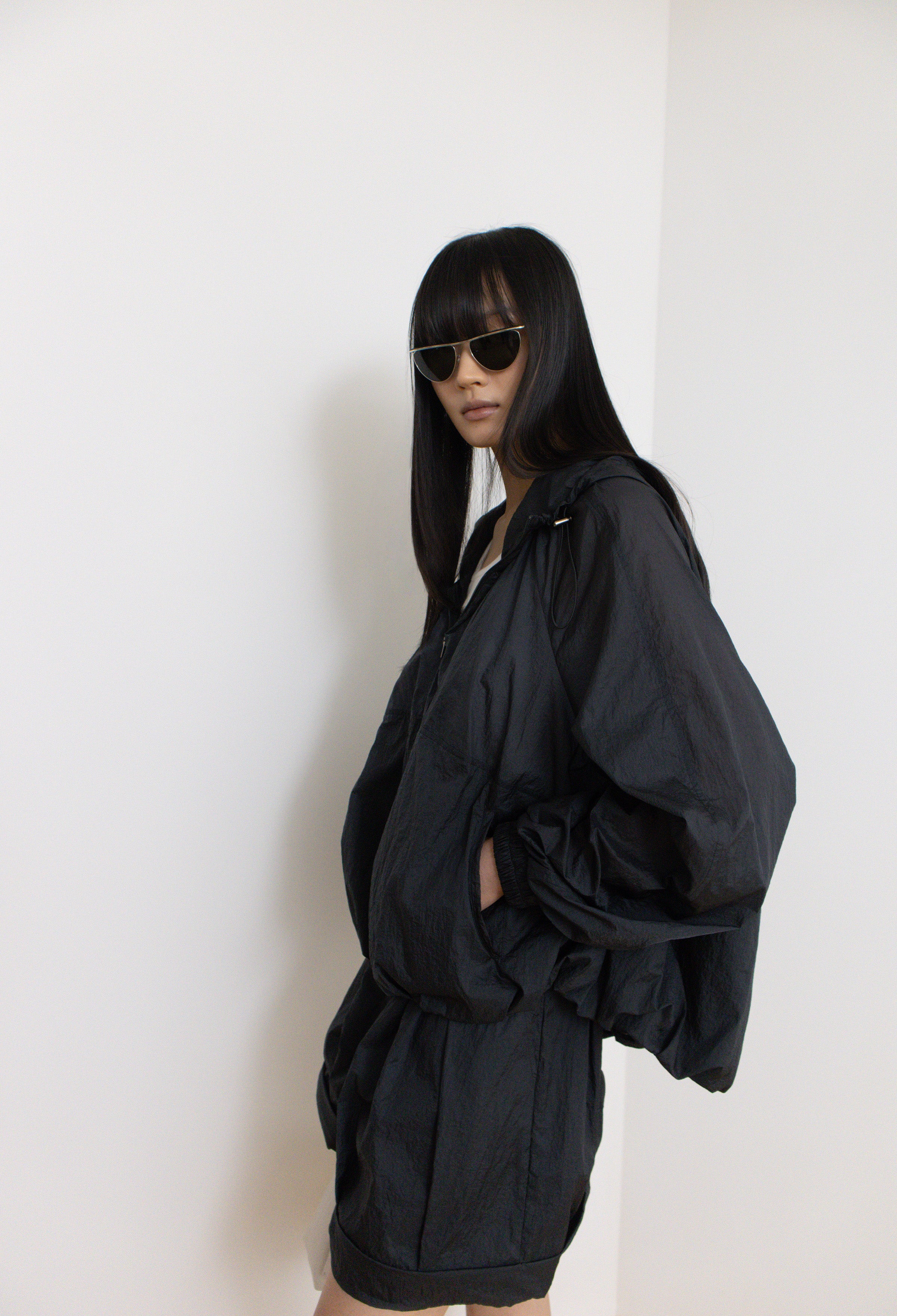 Airy Nylon Jumper Charcoal