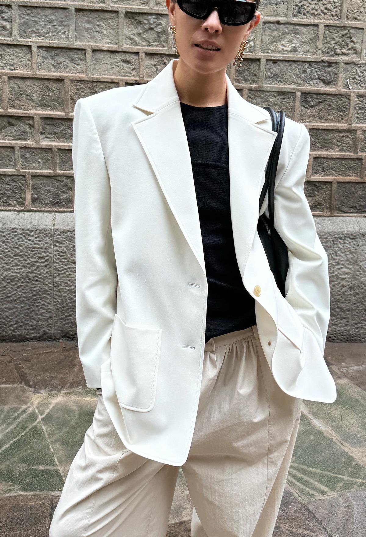 마일드 오버핏 자켓 아이보리