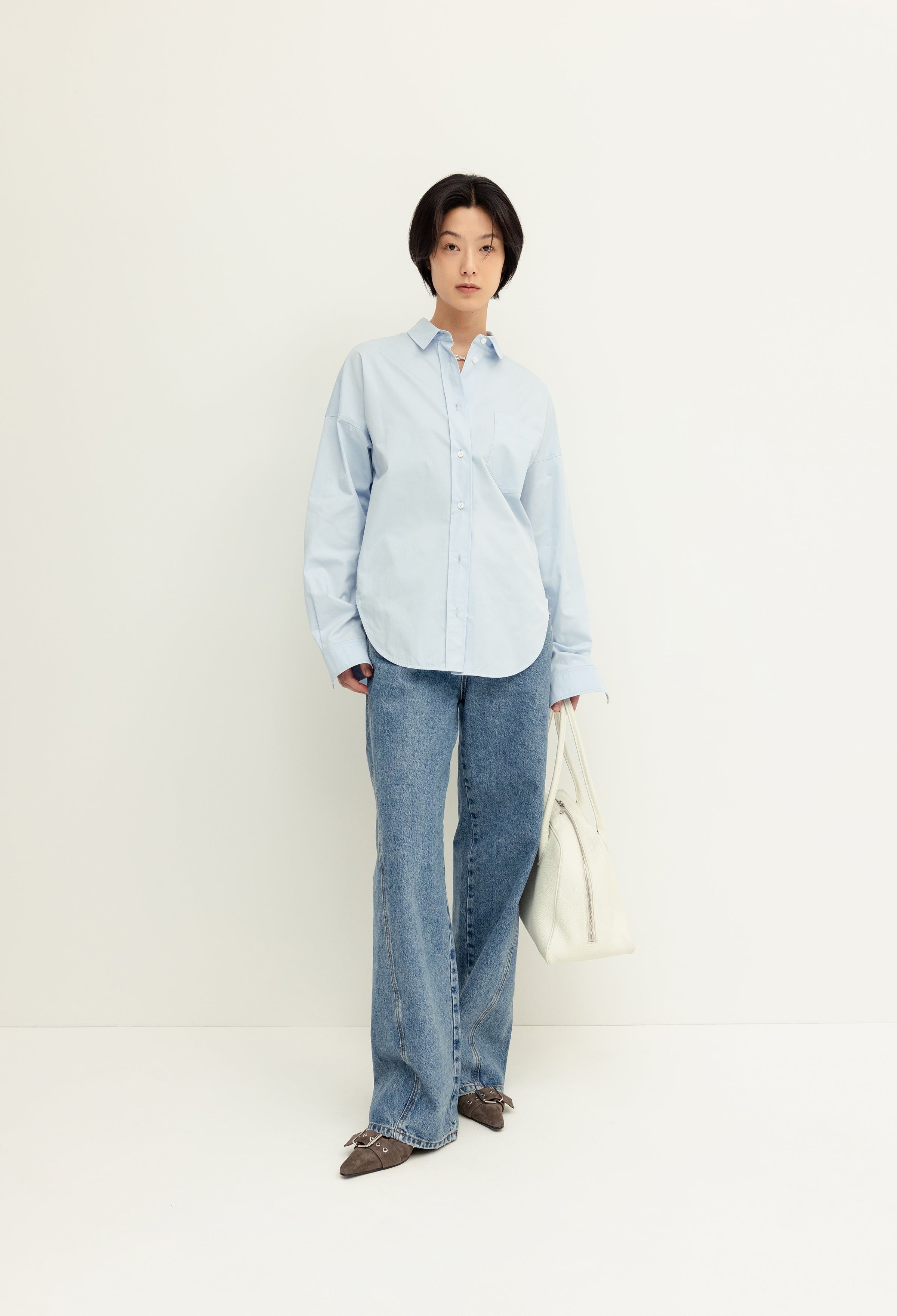 731 절개 데님 블루