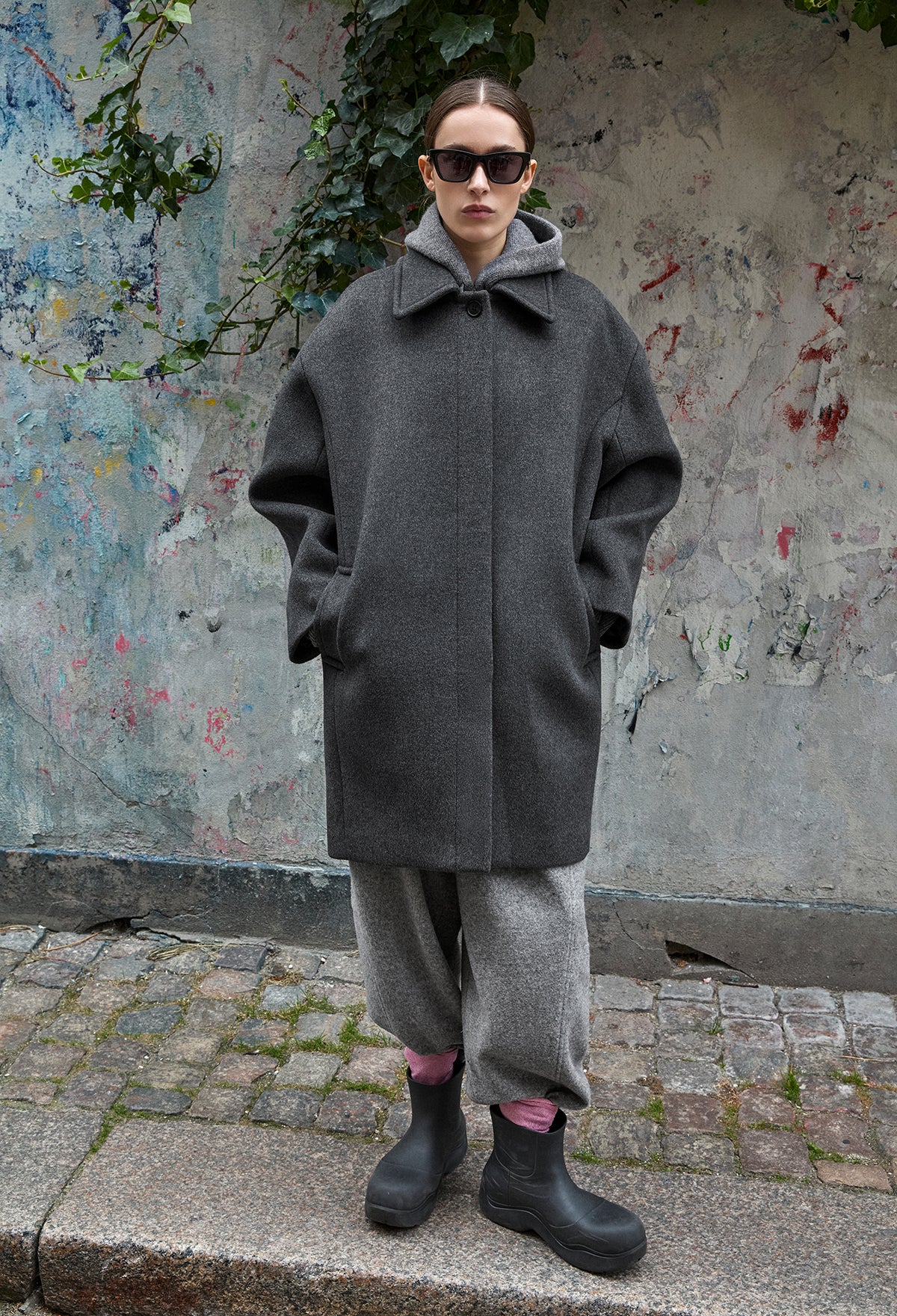 Wool Exhaust Pants Gray