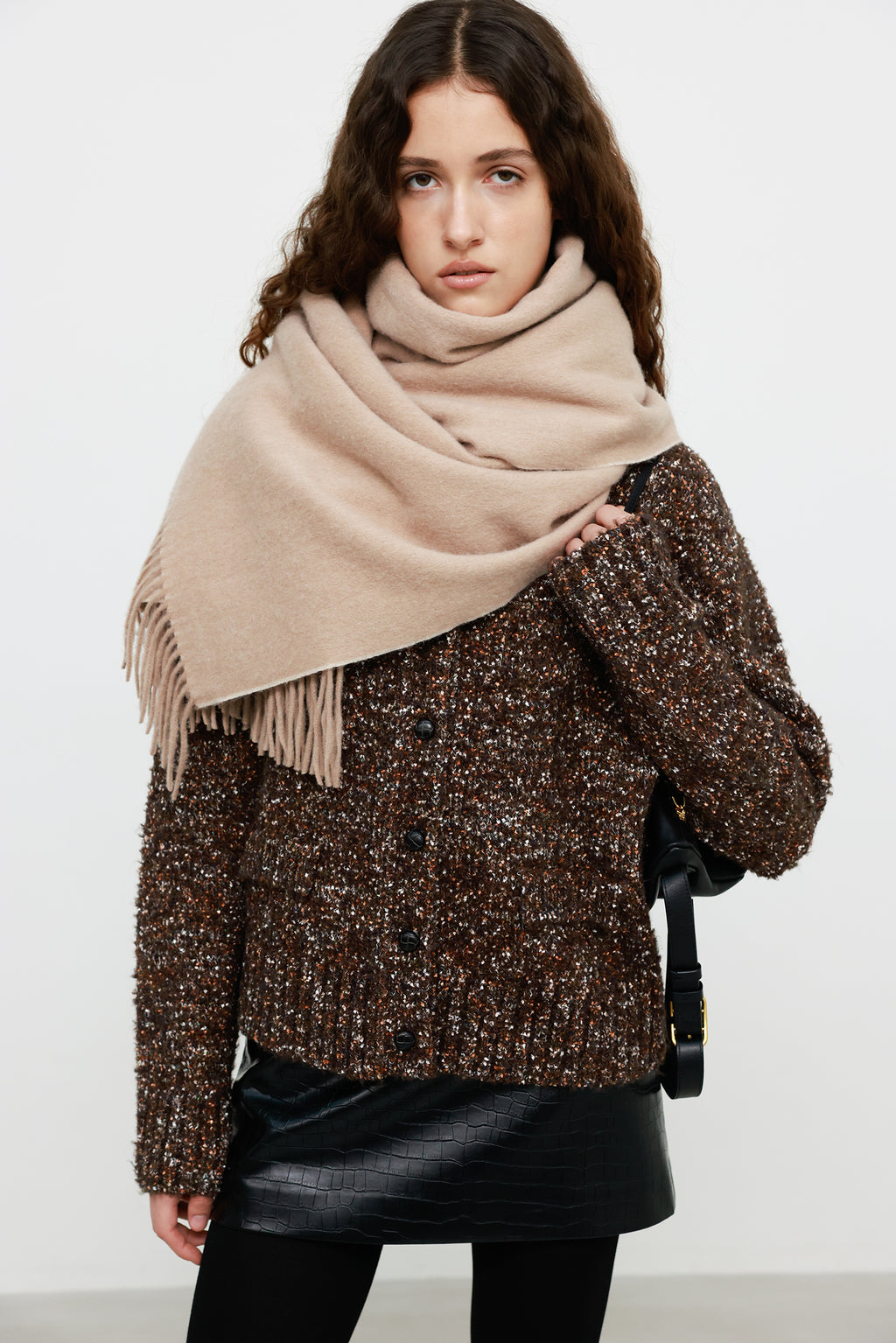 Combi Lambswool Muffler Beige