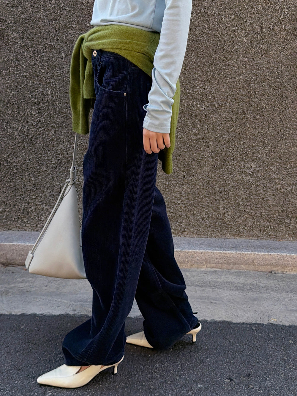 Soft Corduroy Pants Navy