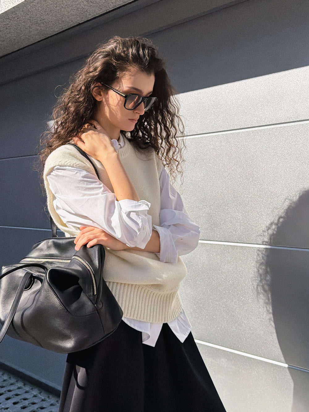 Merino Wool 100 Vest Ivory
