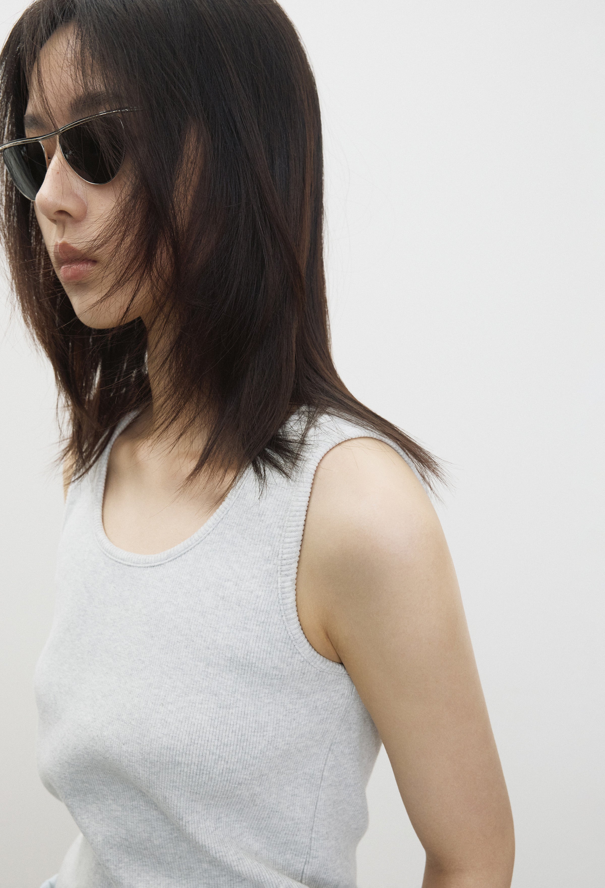 Comfy Sleeveless Top Gray
