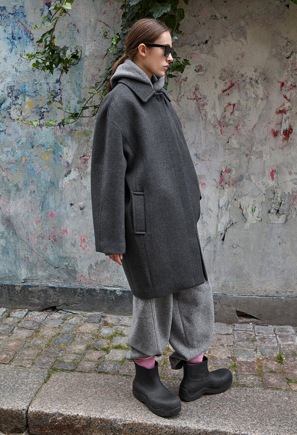 Wool Exhaust Pants Gray
