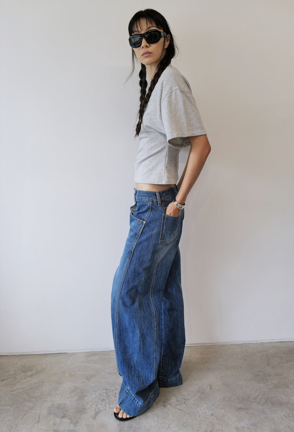 데일리 라운지 티셔츠 그레이