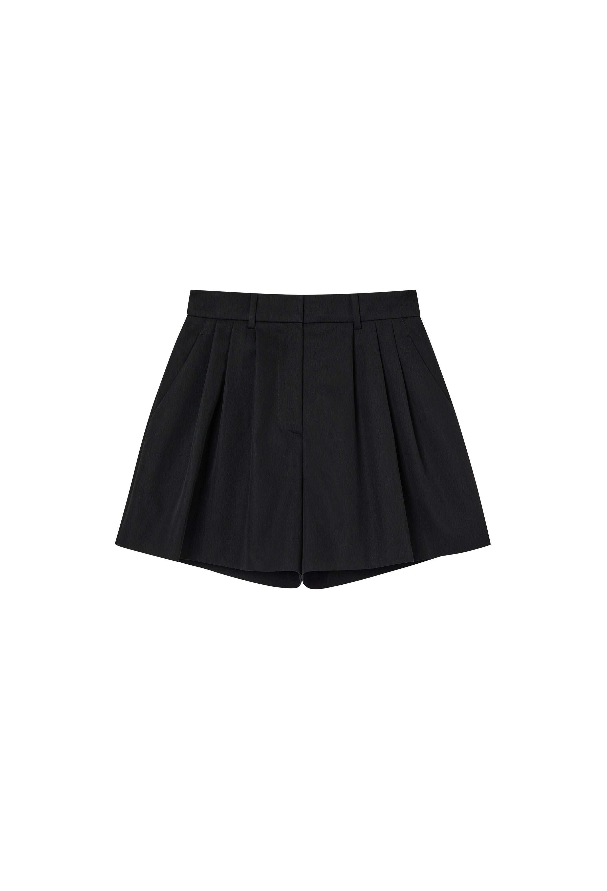 [리퍼브] 25SS 코튼 턱 쇼츠 블랙