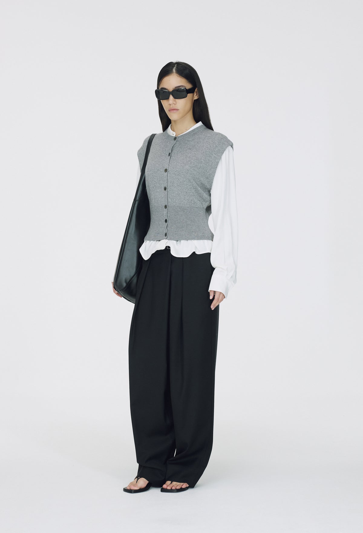 Spring Wool Vest Gray