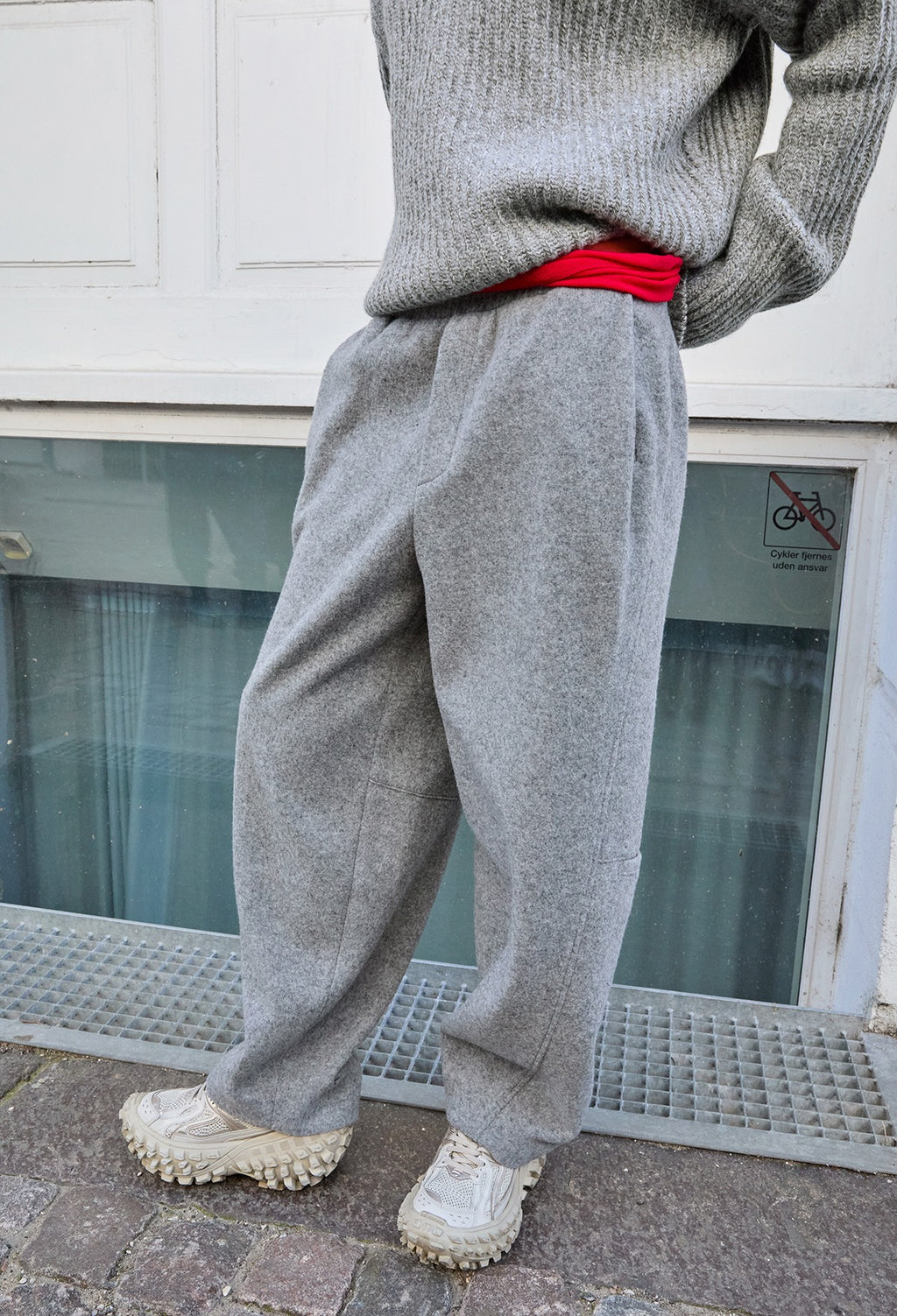 Wool Exhaust Pants Gray
