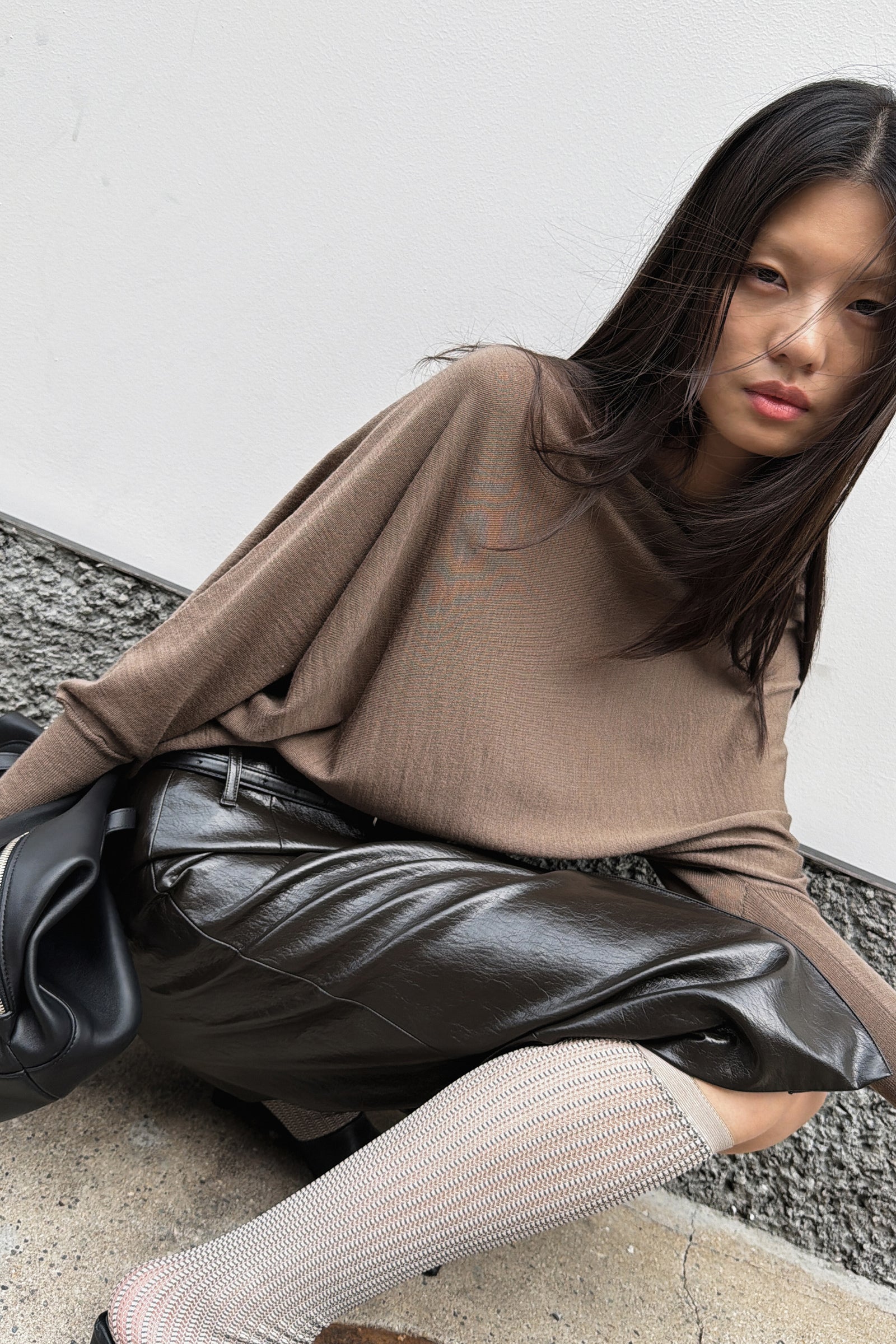 Washable 100% Wool Pullover Taupe