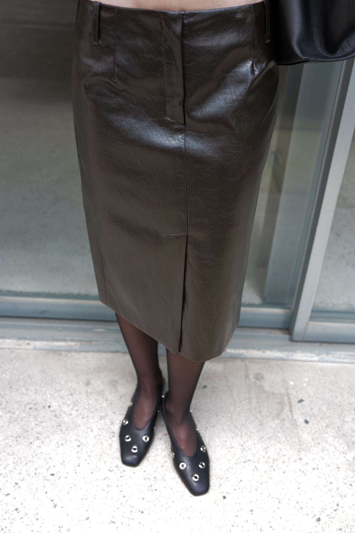Slim Leather Skirt