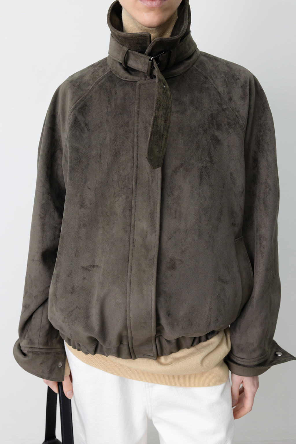 Buckle Suede Jumper