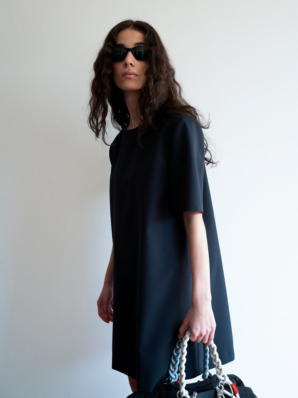 Clear Wool Mini Dress