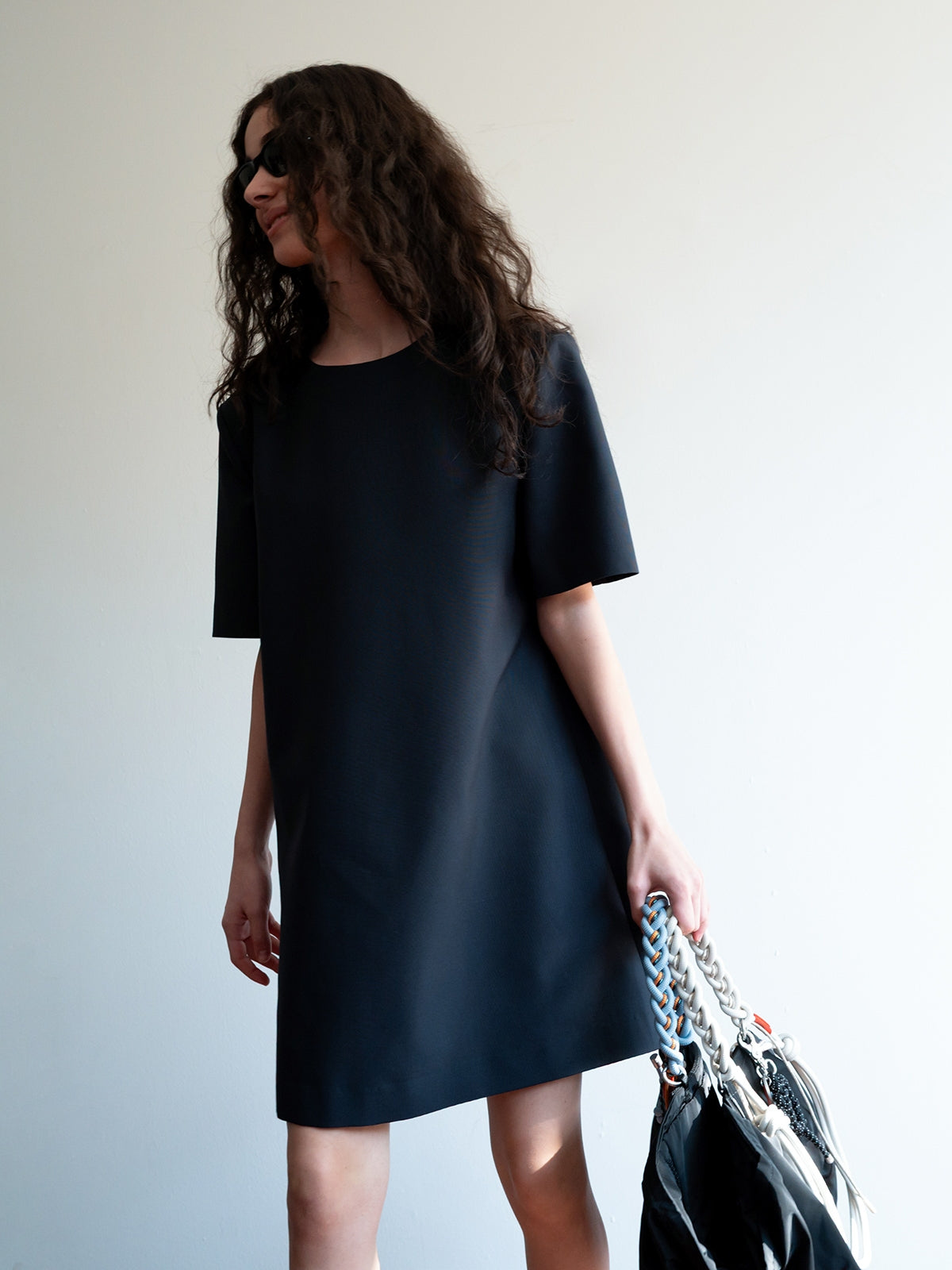 Clear Wool Mini Dress