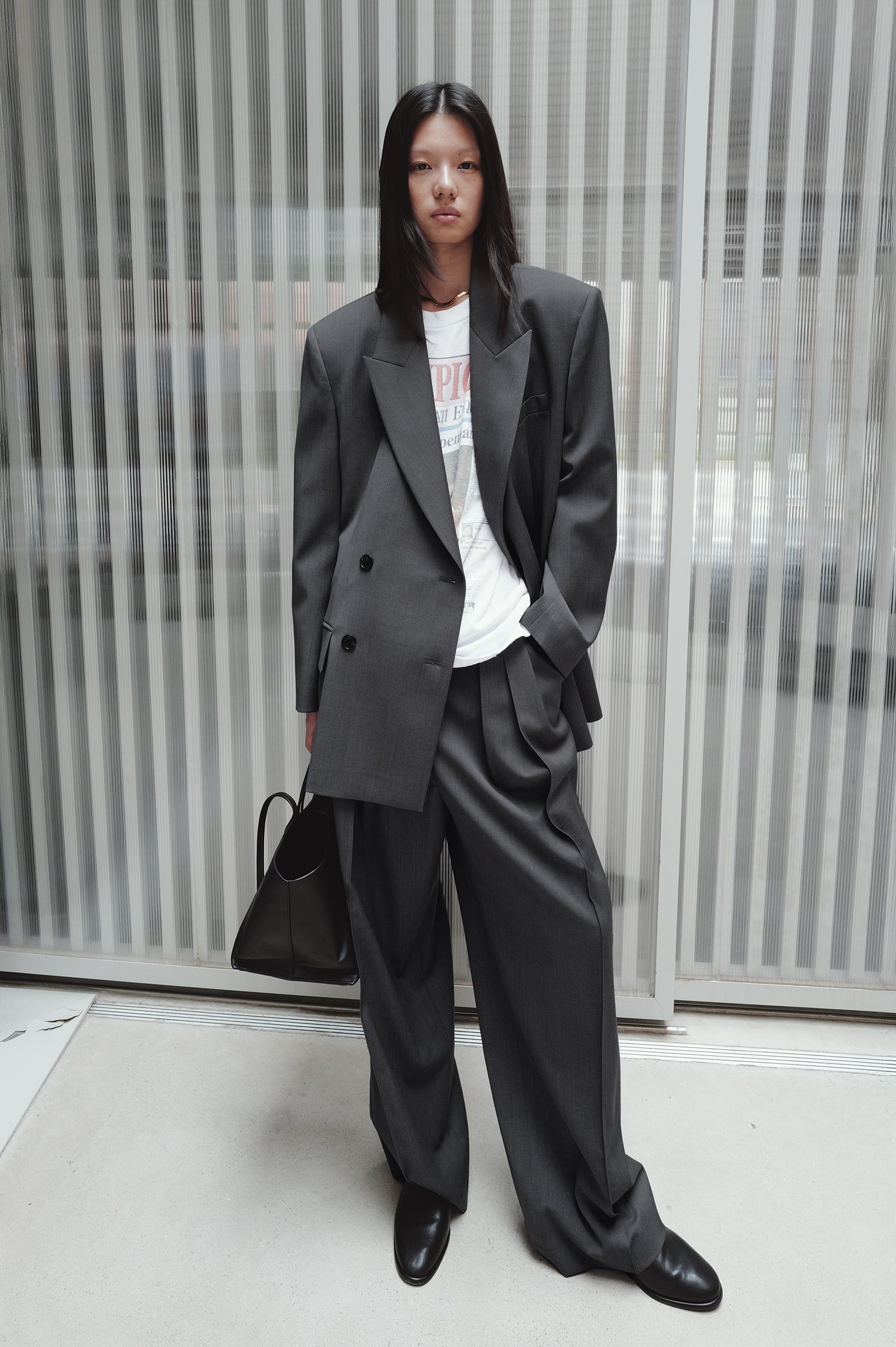 Double-breasted wool jacket