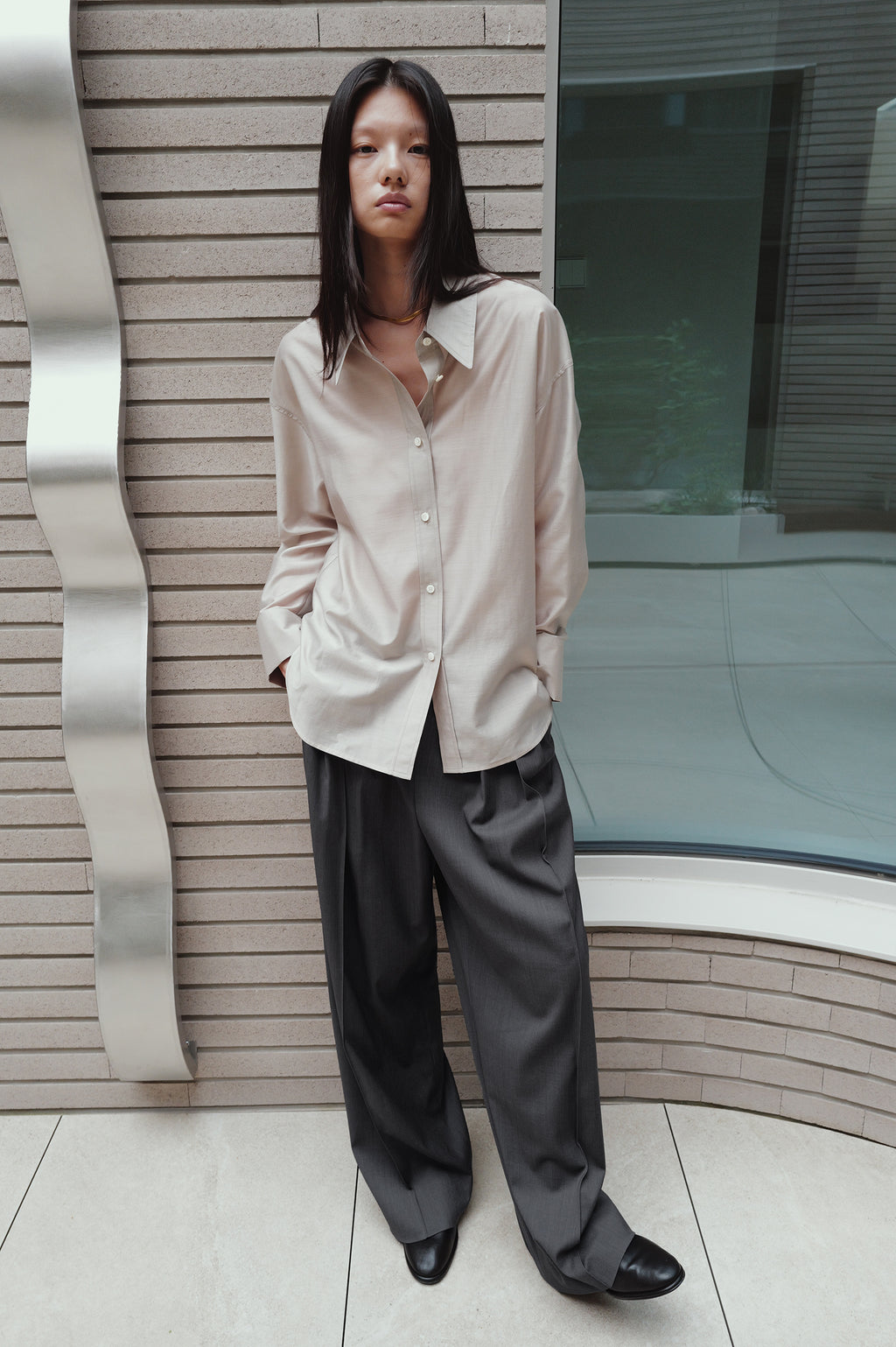 Micro Pintuck Trousers