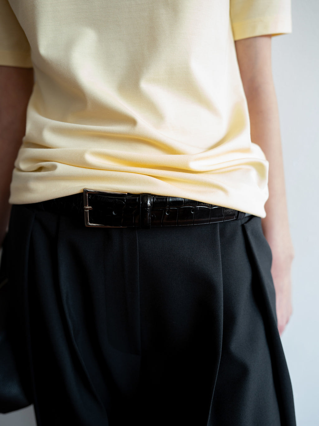Classic Buckle Belt Crocker Black