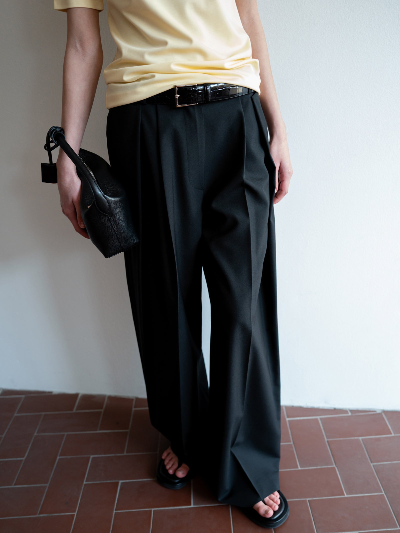 Classic Buckle Belt Crocker Black