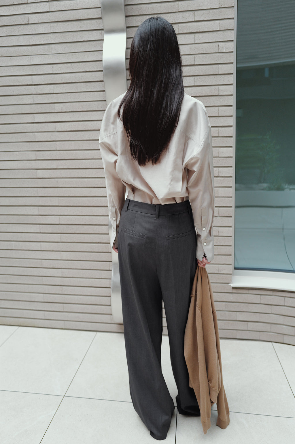 Micro Pintuck Trousers