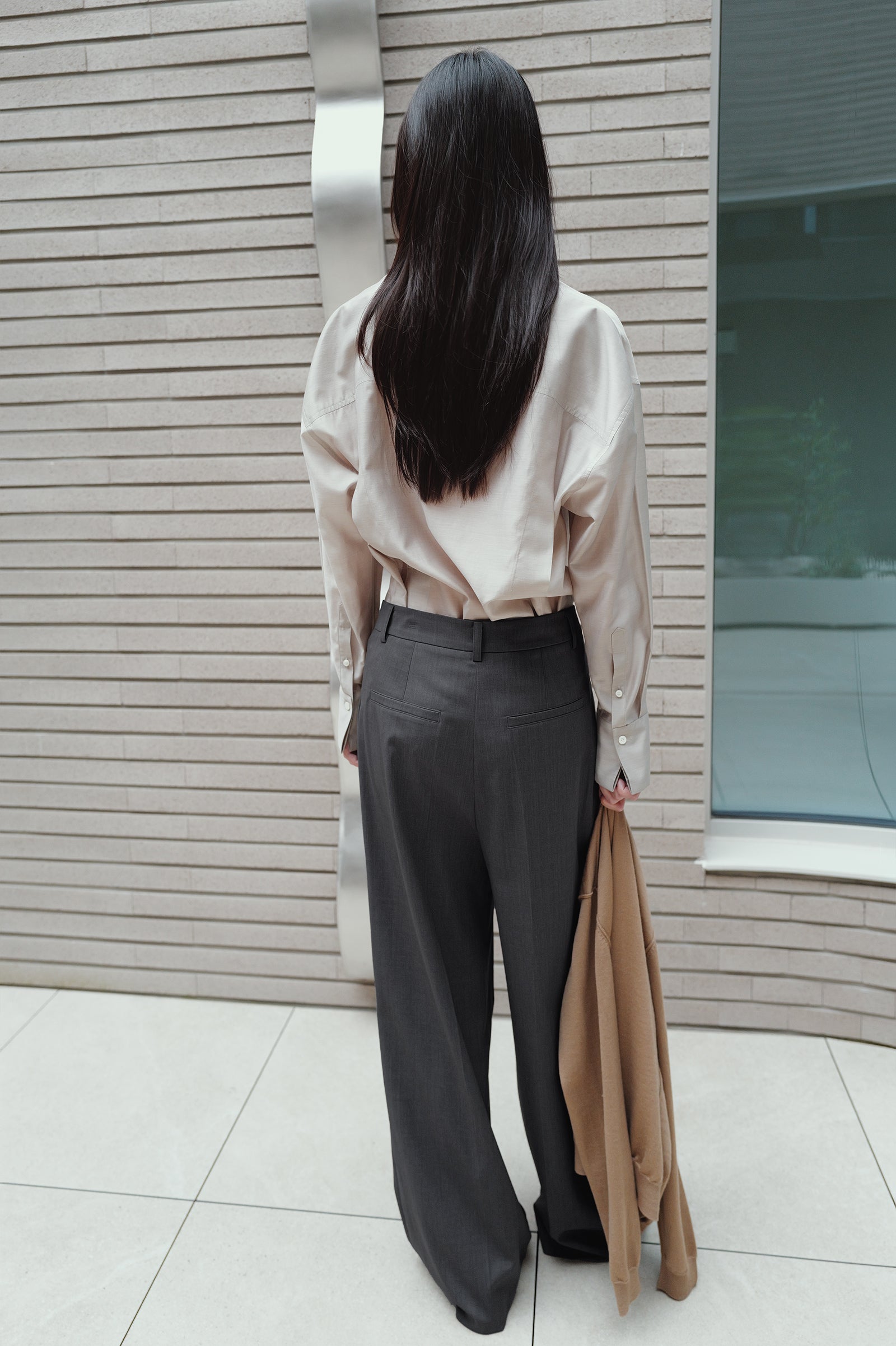 Micro Pintuck Trousers