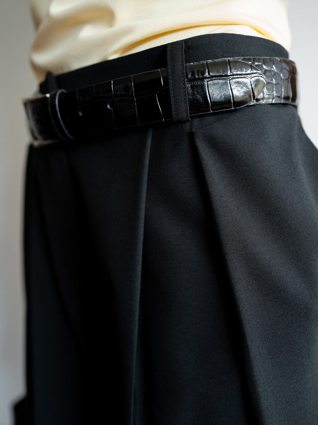 Classic Buckle Belt Crocker Black