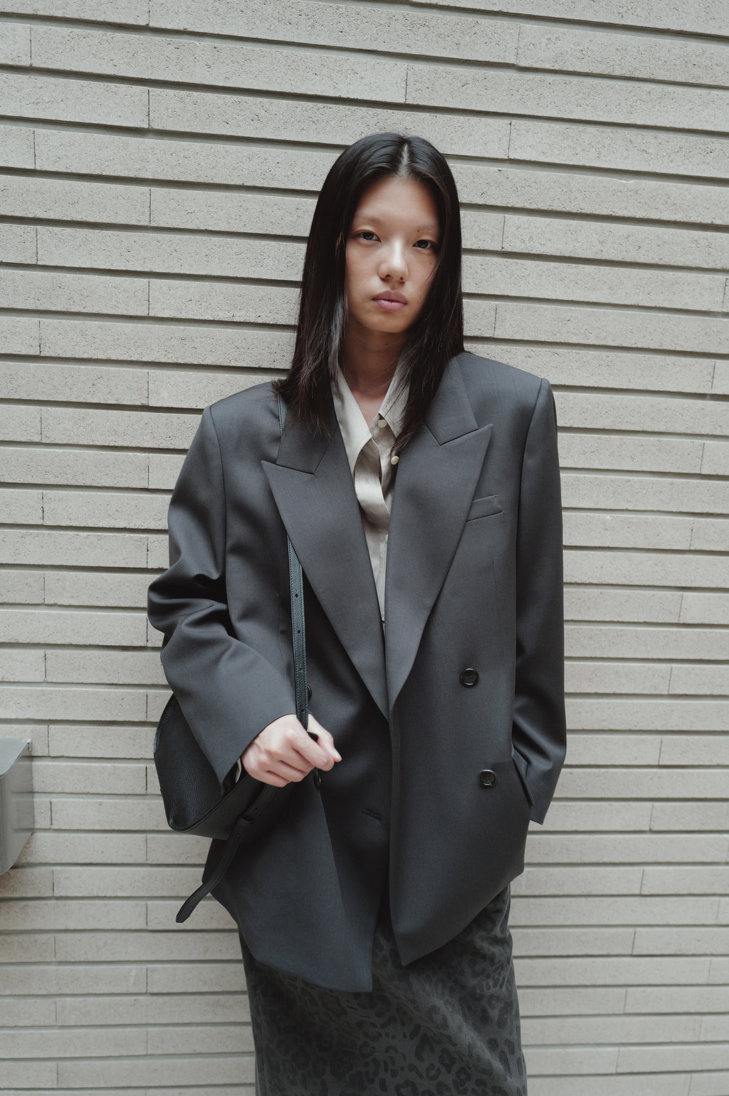 Double-breasted wool jacket