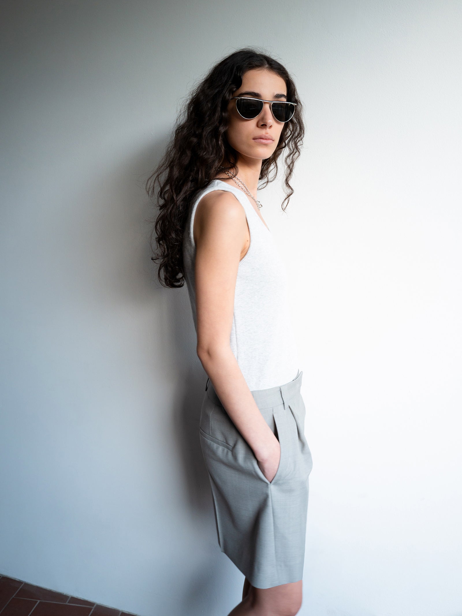 Comfy Sleeveless Top Gray