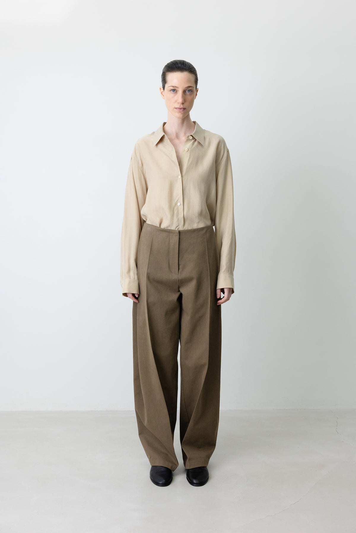 Silky Cupro Shirt Beige