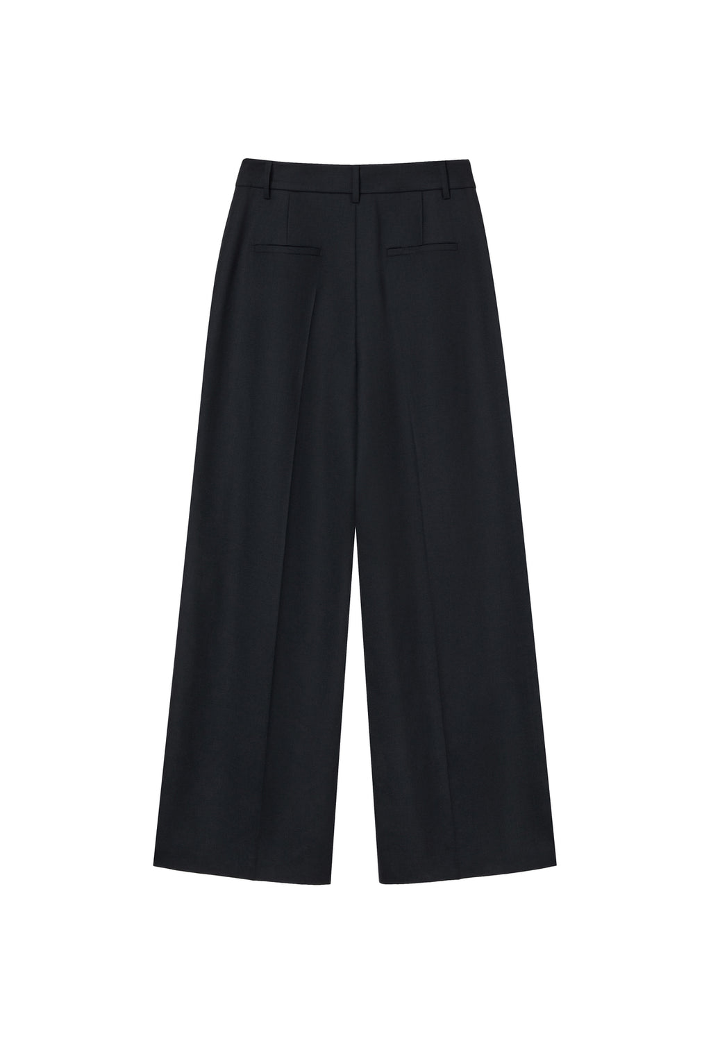 Wool 100 One-Pleat Trousers Navy
