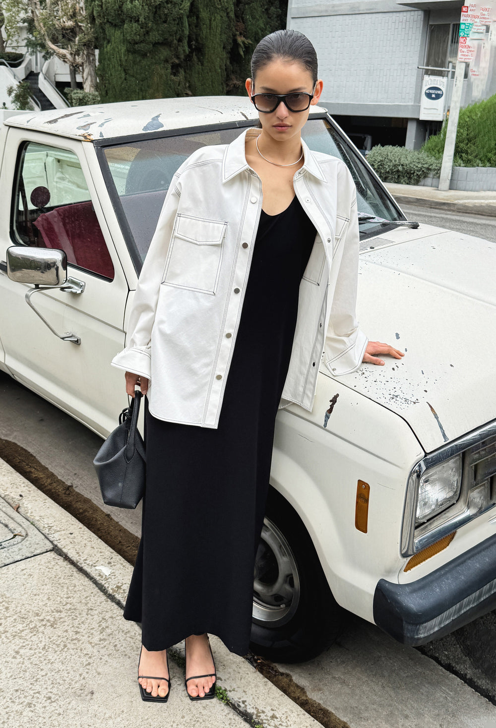 Stitch Pocket Shirt White