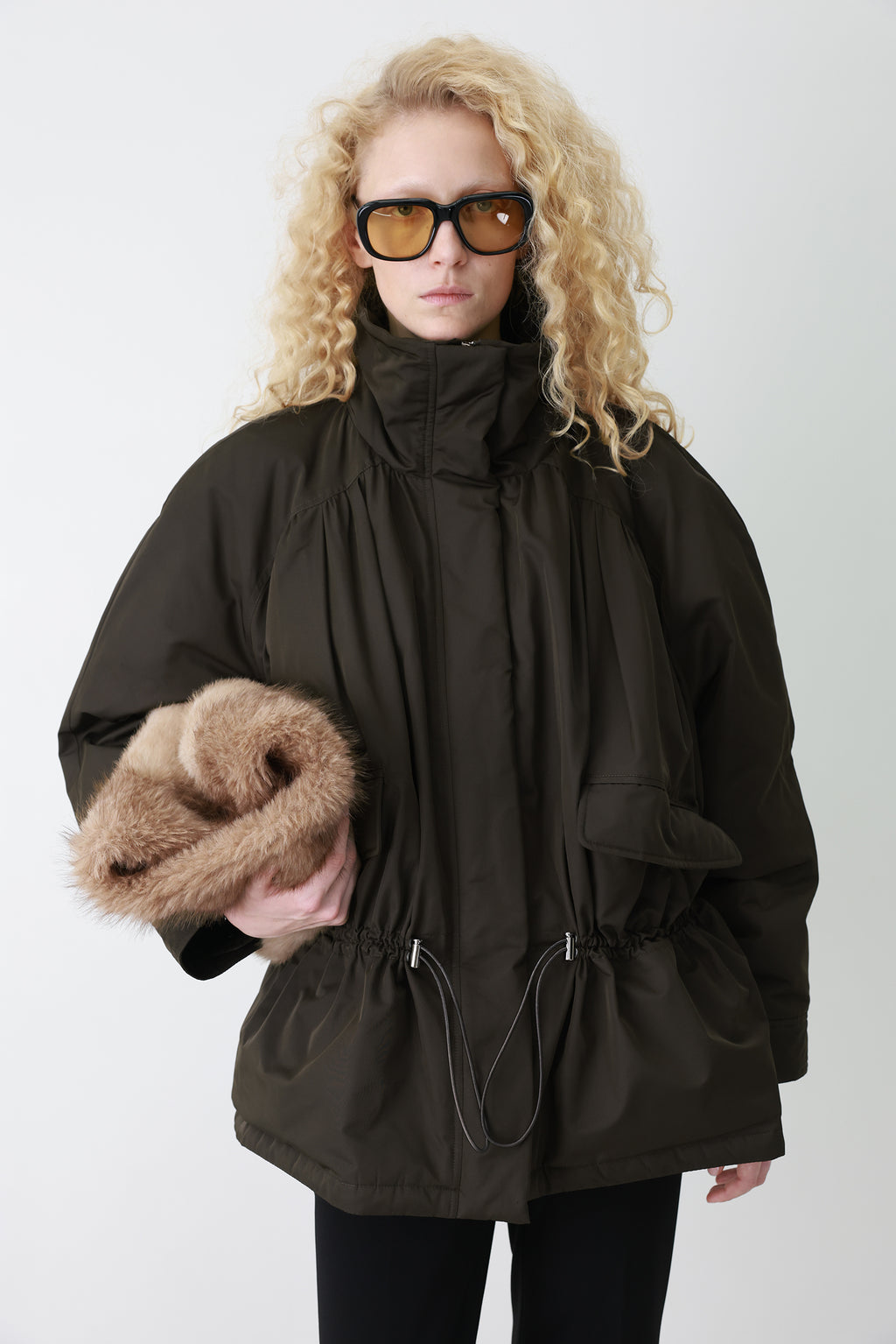 Field Parka Goose Down Khaki Brown