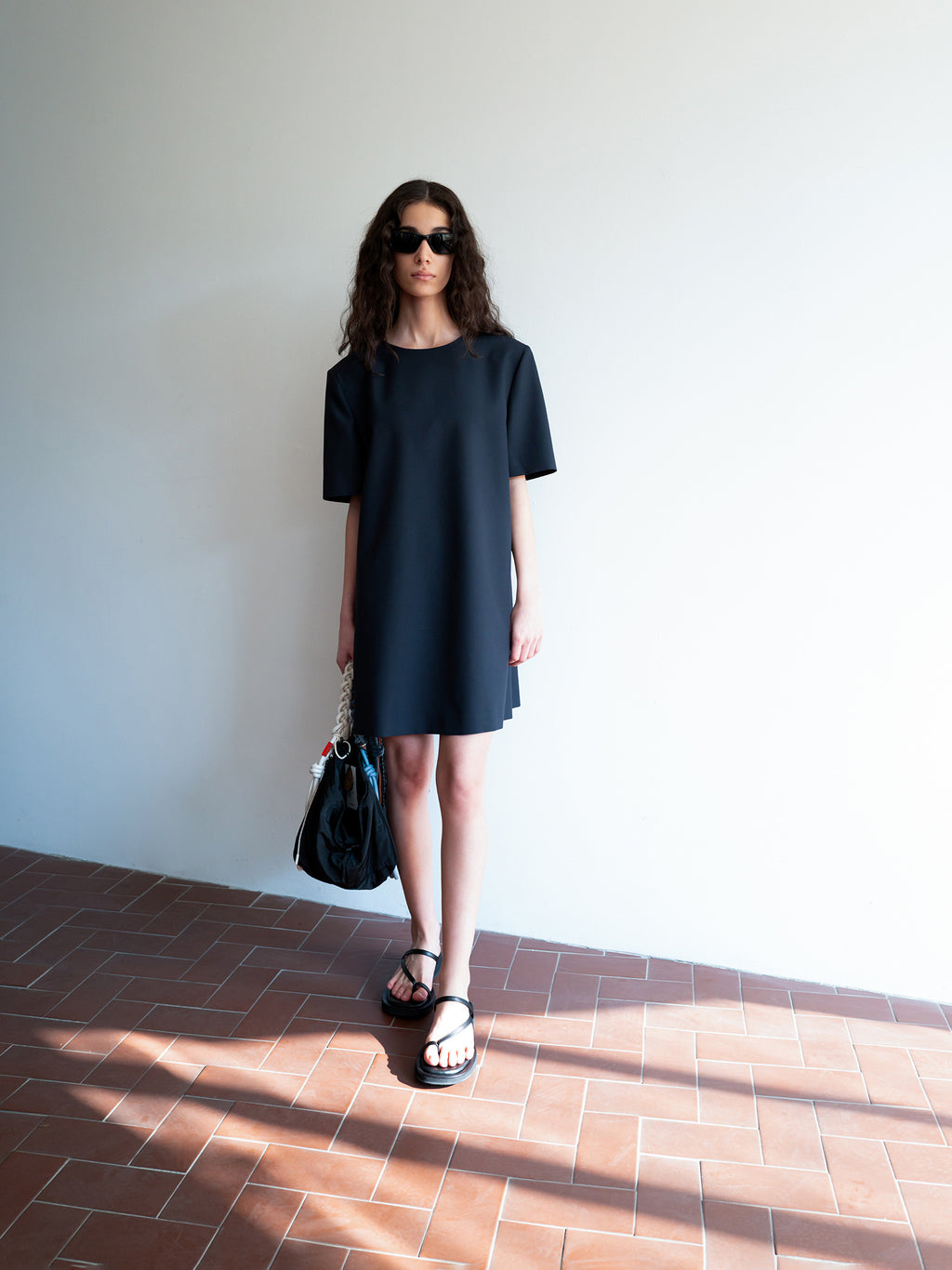 Clear Wool Mini Dress
