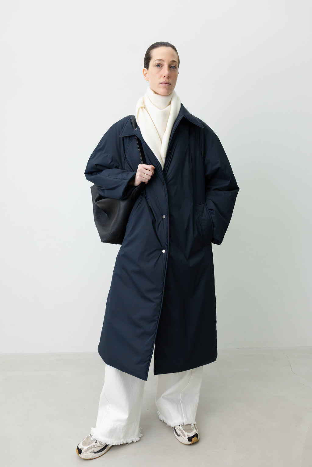 Padded Mac Coat Navy