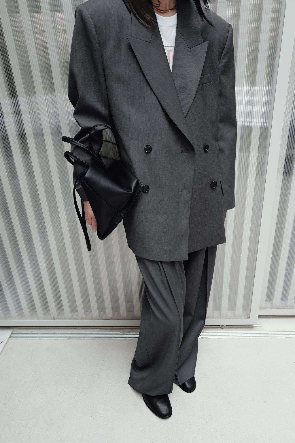 Double-breasted wool jacket