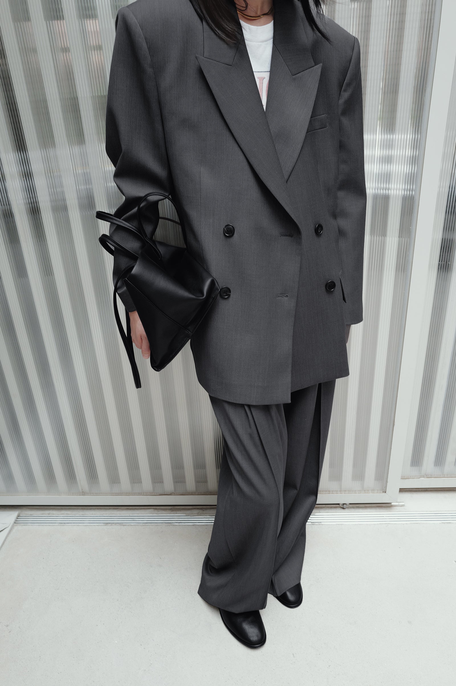 Double-breasted wool jacket