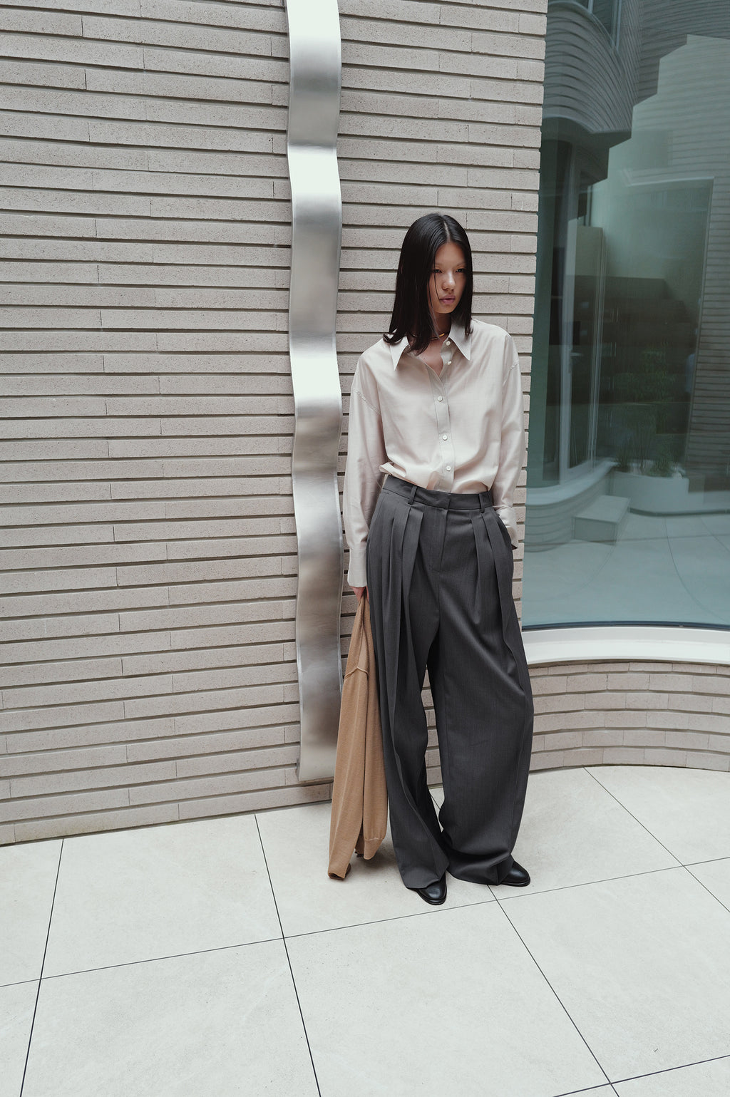 Micro Pintuck Trousers