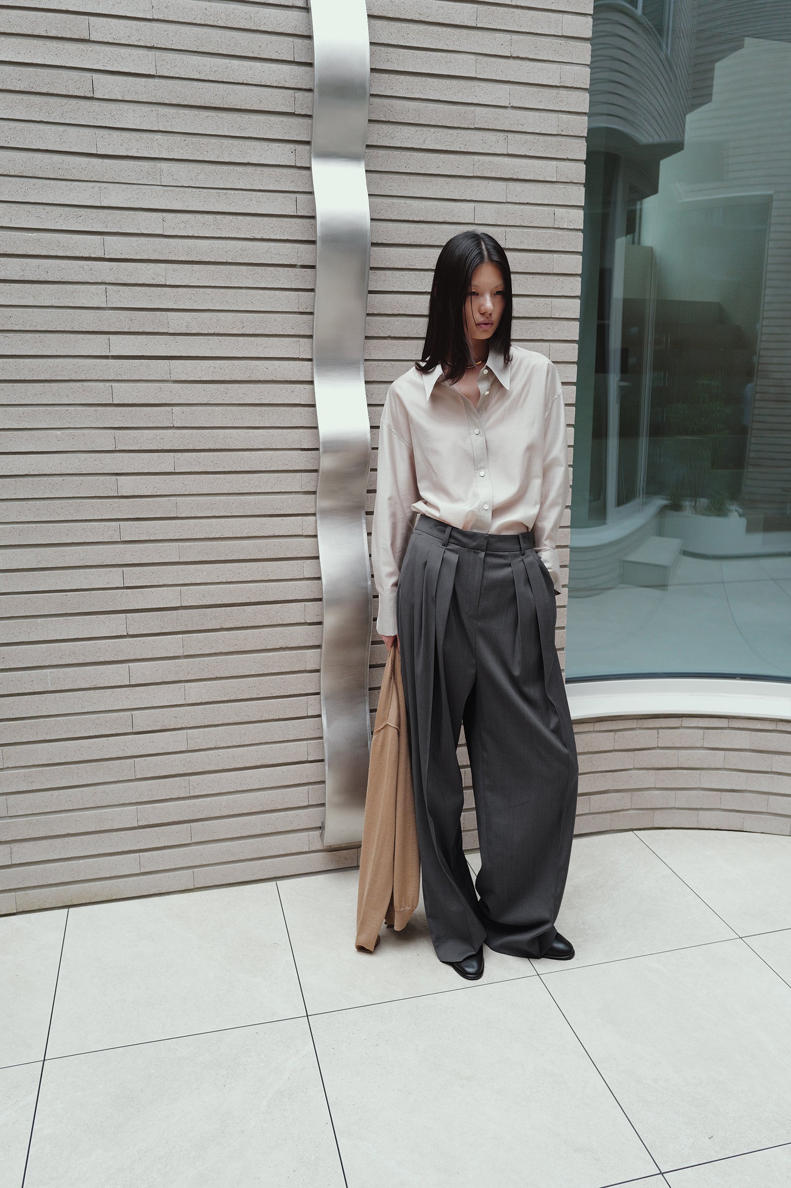 Micro Pintuck Trousers