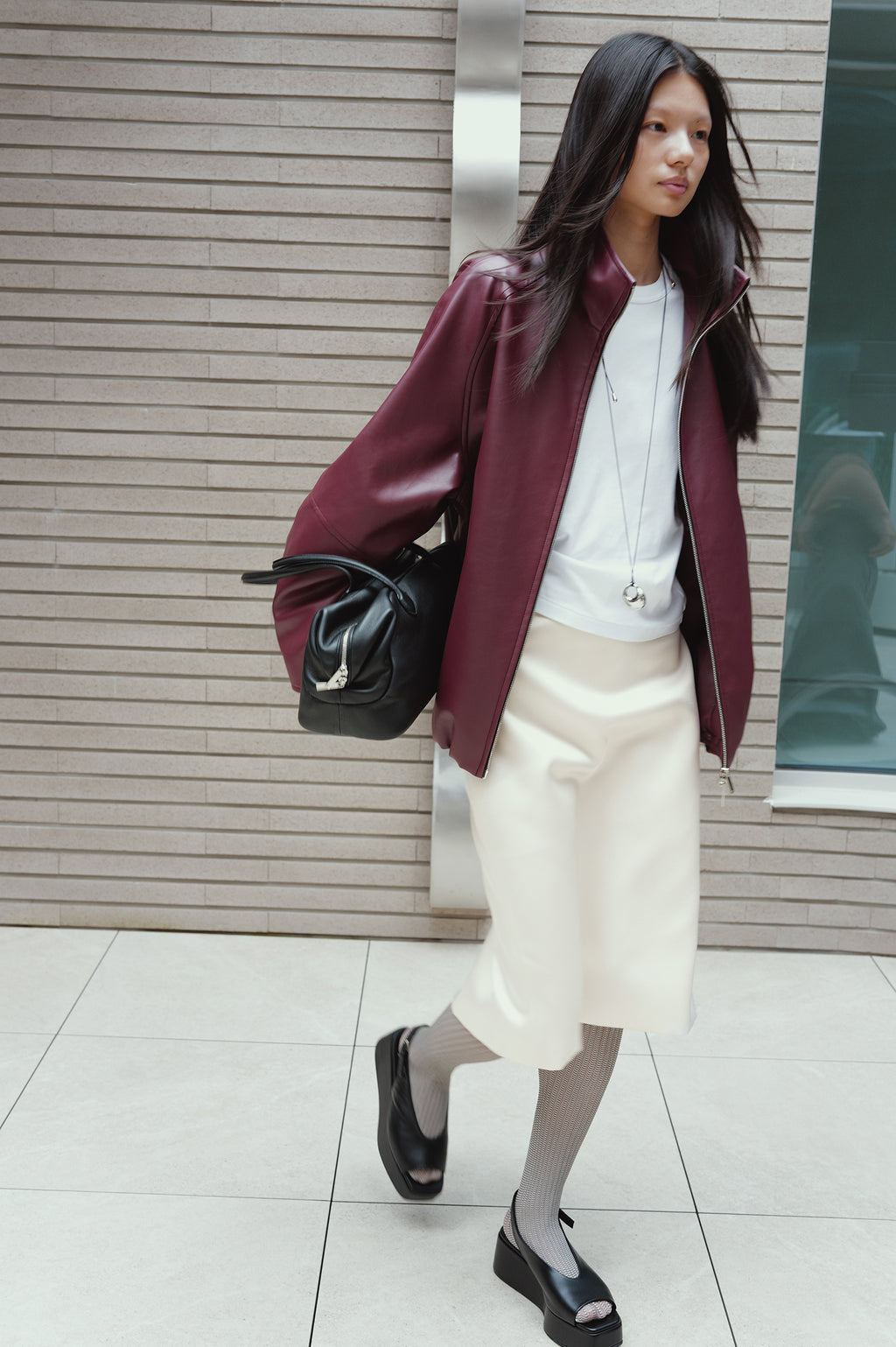 Real Lamb Minimal Jumper Burgundy