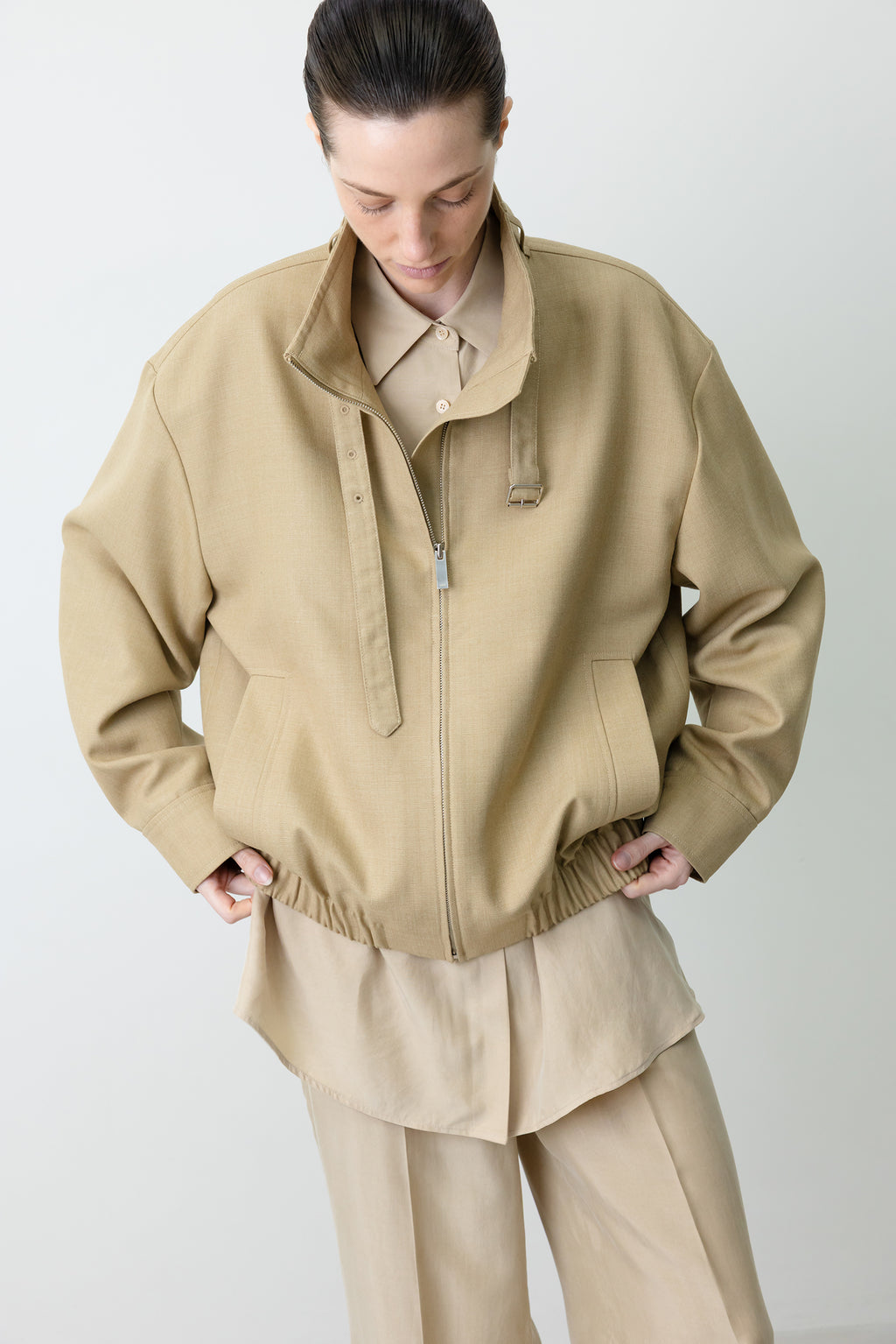 Silky Cupro Shirt Beige