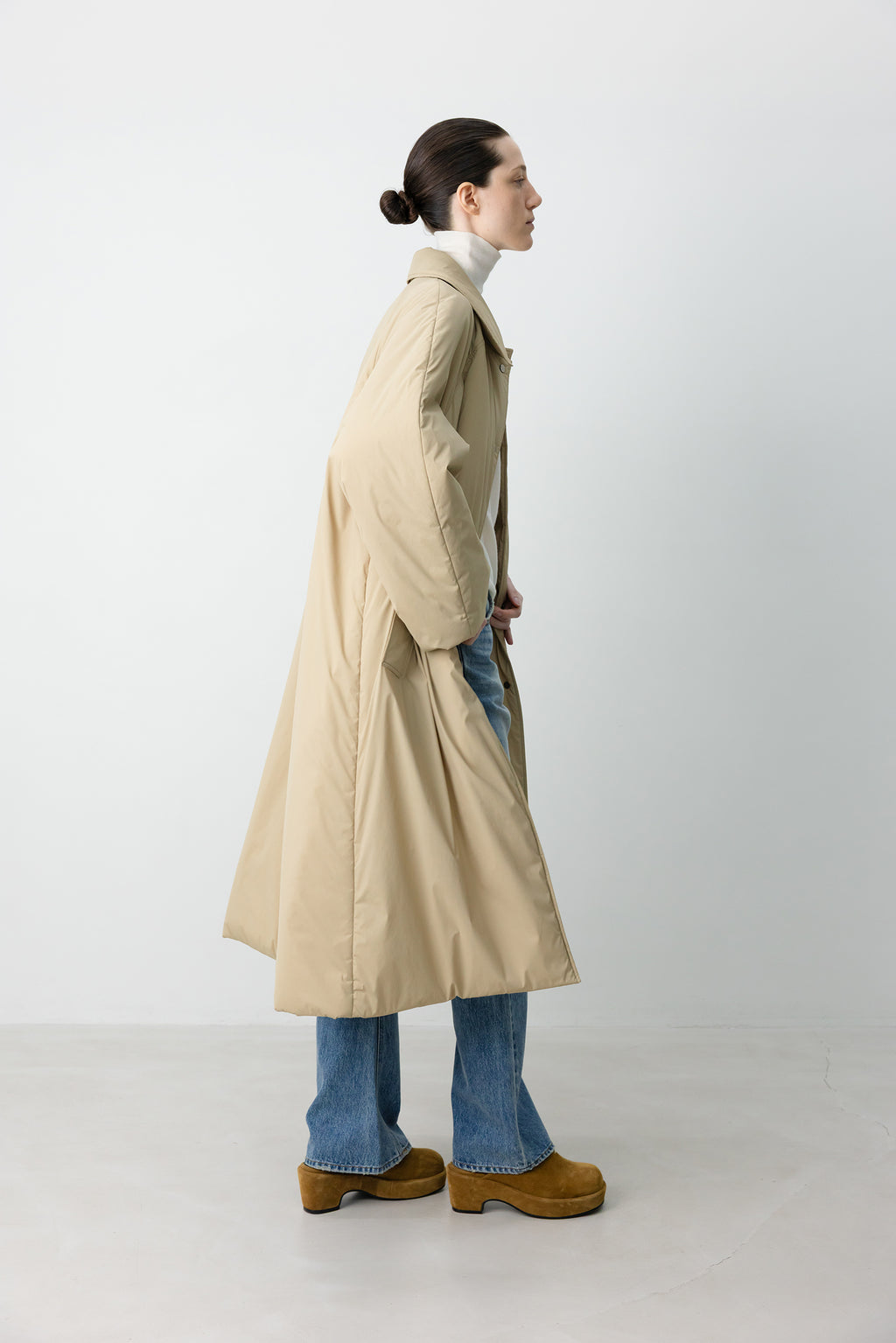 Padded Mac Coat Beige
