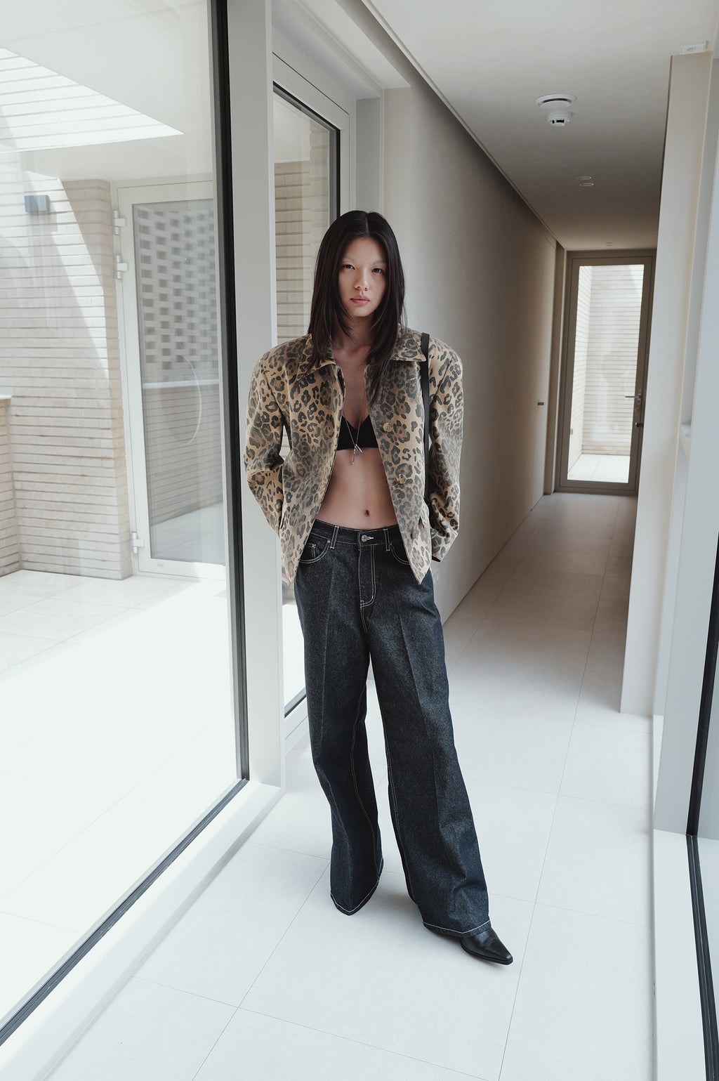 Leopard Mac Jacket Beige
