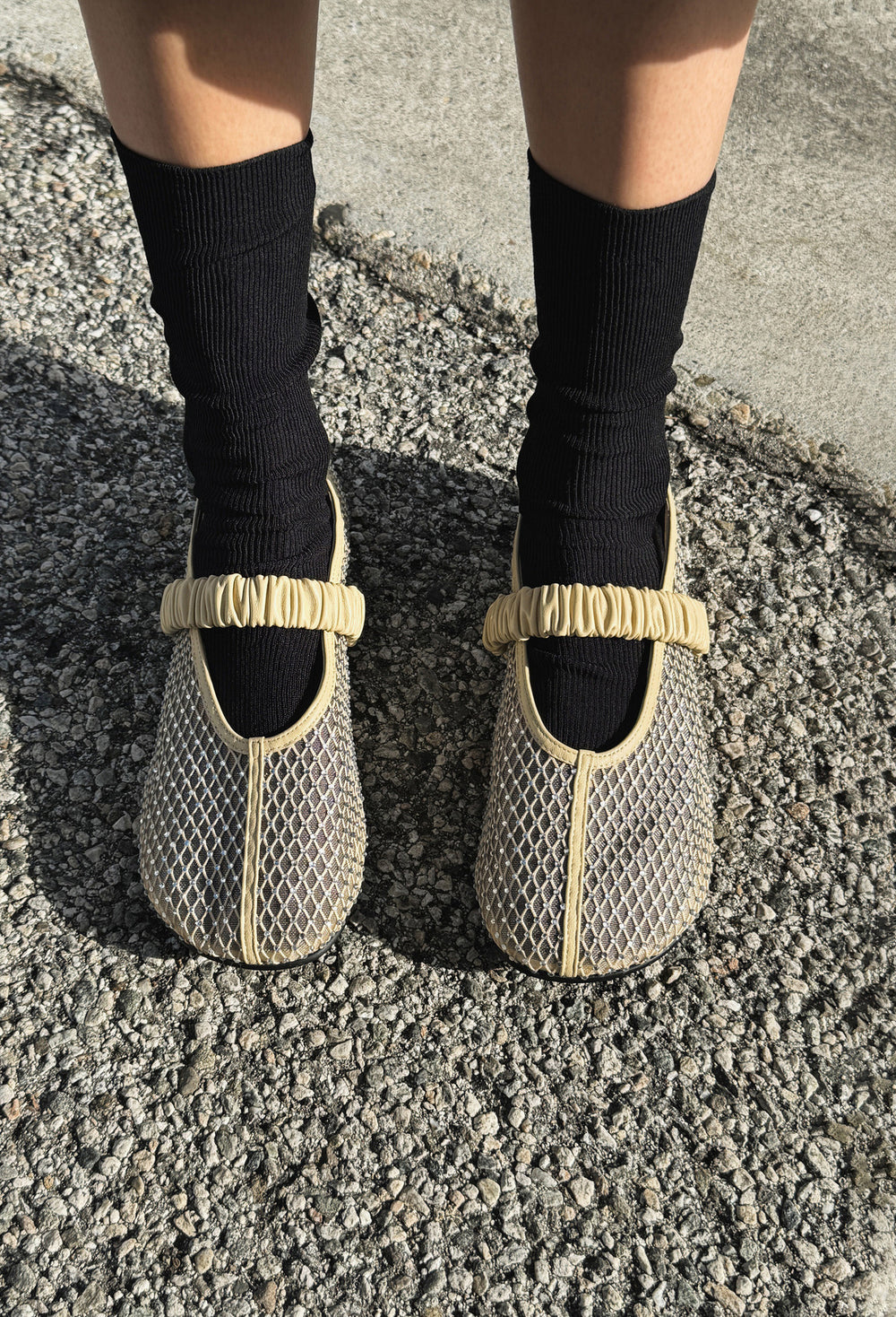 Bobby-Sox Round Shoes Beige