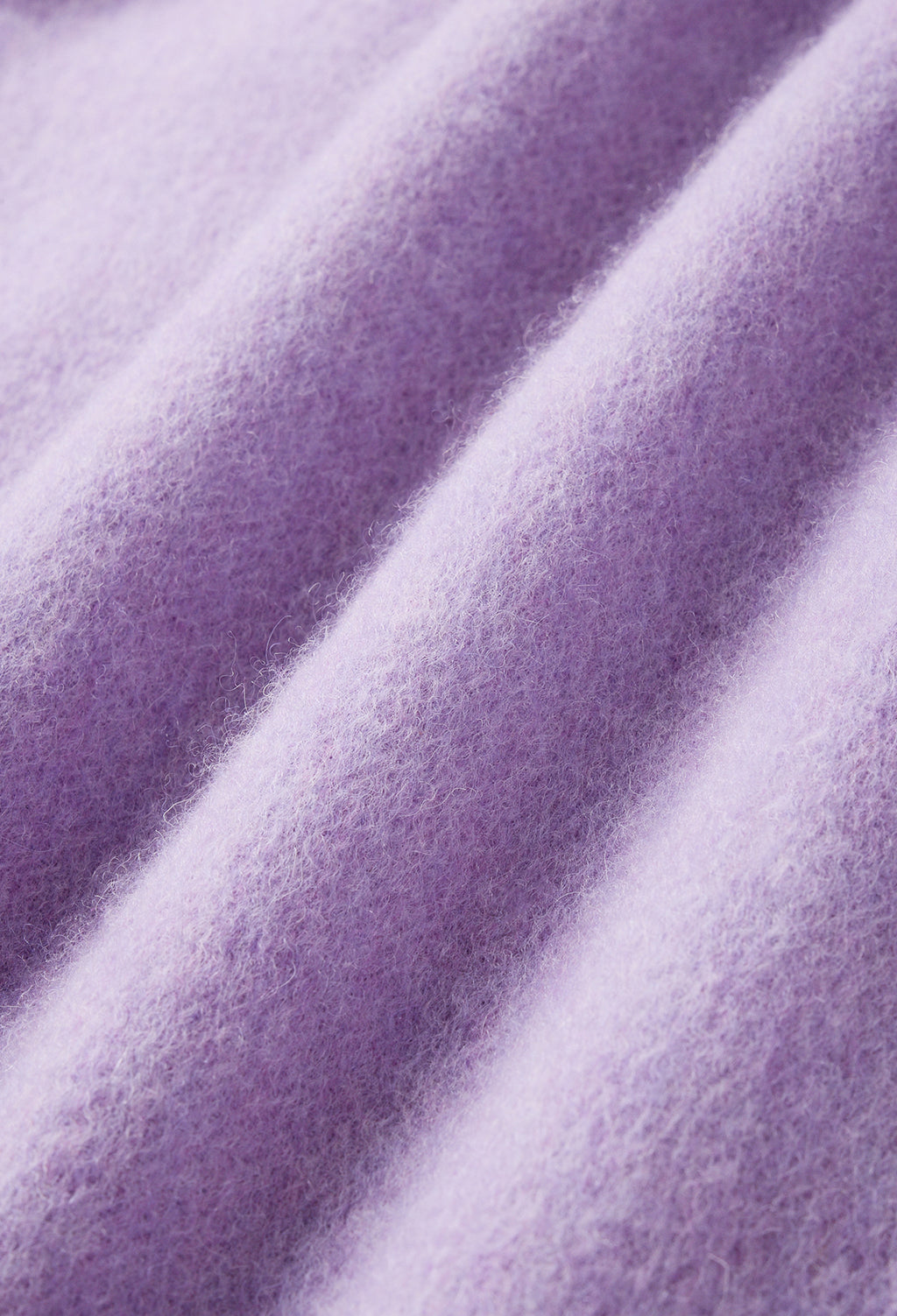 Lambswool Fringe Muffler Lavender