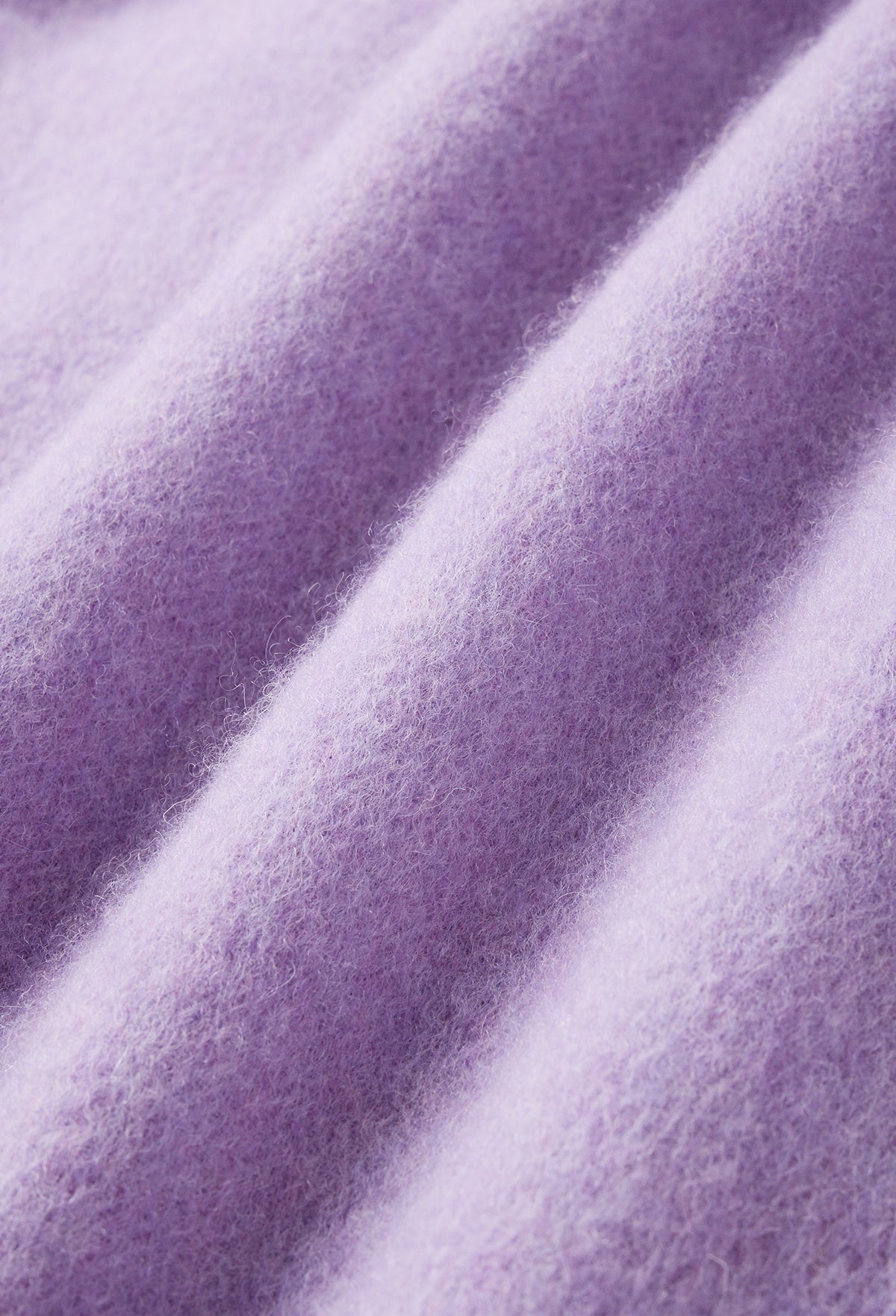 Lambswool Fringe Muffler Lavender